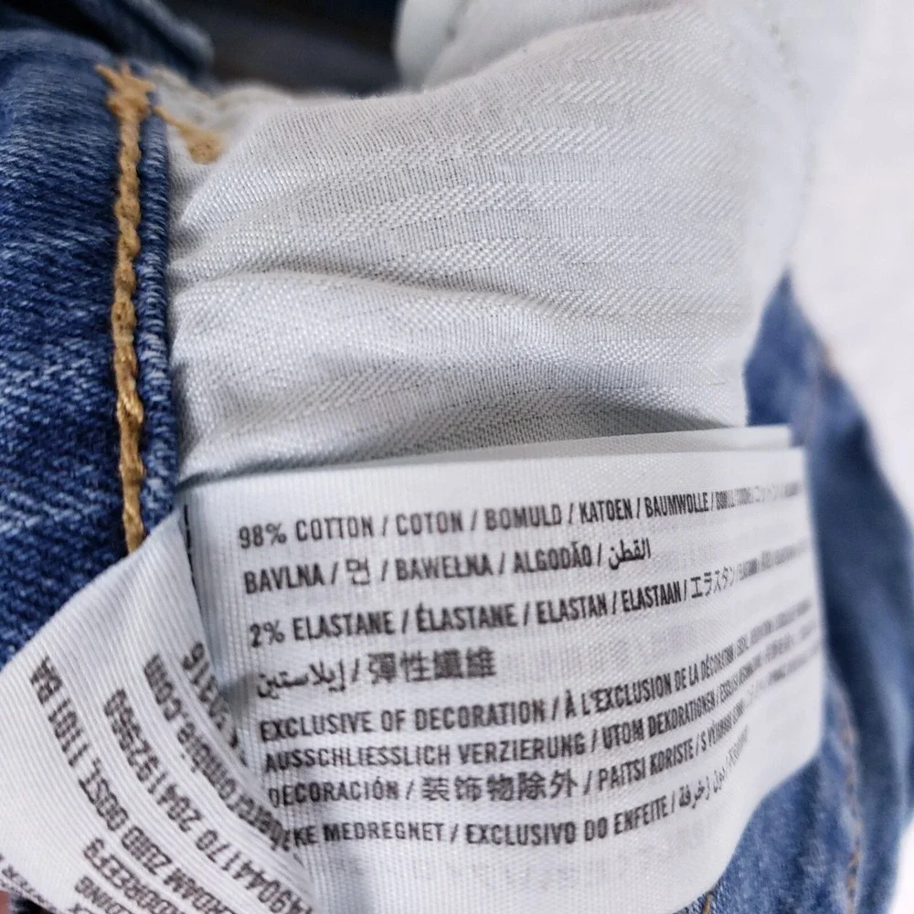 Abercrombie Fitch Distressed Jean Shorts Rolled Hem Casual Grunge Women Size 4 - Picture 7 of 9